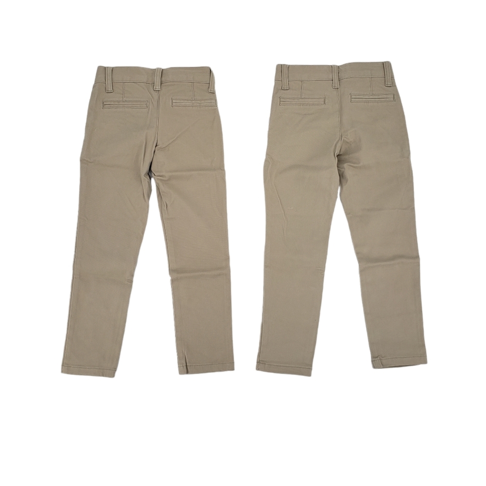 NWT Cat & Jack Girls School Uniform Pants Size 4 Two Pack Sourdough Beige